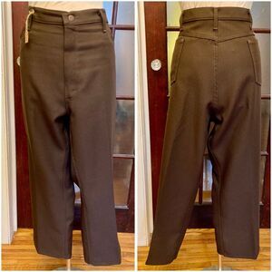 1970s 1980s Brown Wrangler Sta-Prest Trousers Western Cowboy Mod Disco